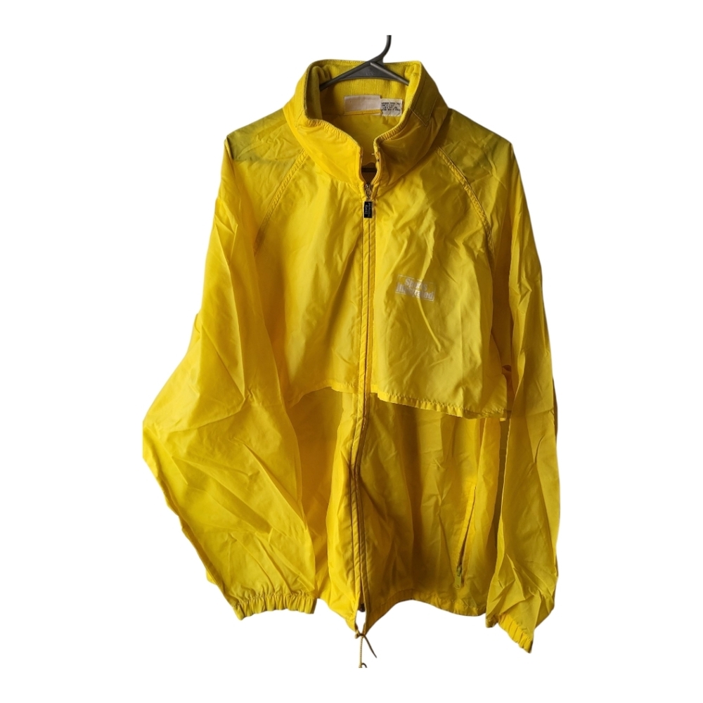 Sports Illustrated Vintage Windbreaker/rain Coat Witg Built In Hood. Size Xl